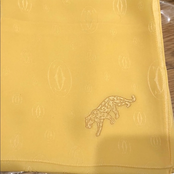 Cartier Accessories - New 100% Silk Authentic Cartier Gold Scarf